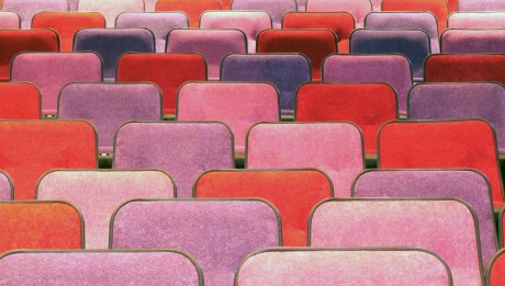 red cinema or theater empty seats